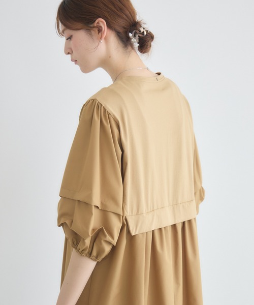 KATHARINE ROSS（キャサリンロス）の「【KATHARINE ROSS】カットタフタ袖タックワンピース（ワンピース・レディース・キャメル/チャコールグレー・FREE）」の20枚目の写真