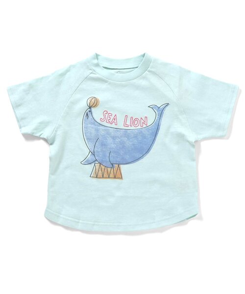 BIT'Z(ビッツ)の「動物プリント半袖Tシャツ(Tシャツ/カットソー・キッズ・サーモンピンク/ライム/イエロー/サックスブルー・120/110/100/95/90/80)」の3枚目の写真