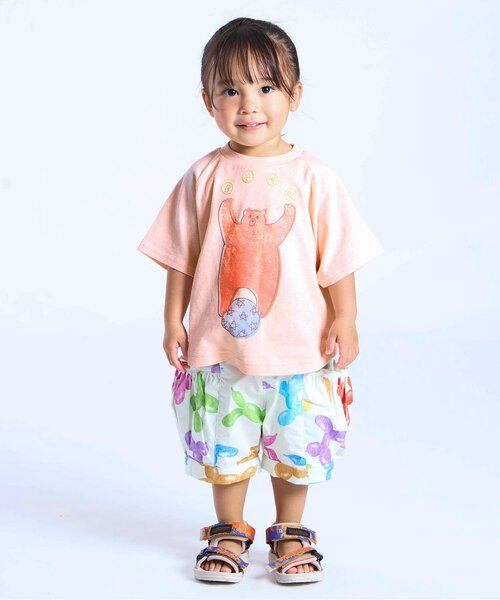 BIT'Z(ビッツ)の「動物プリント半袖Tシャツ(Tシャツ/カットソー・キッズ・サーモンピンク/ライム/イエロー/サックスブルー・120/110/100/95/90/80)」の9枚目の写真