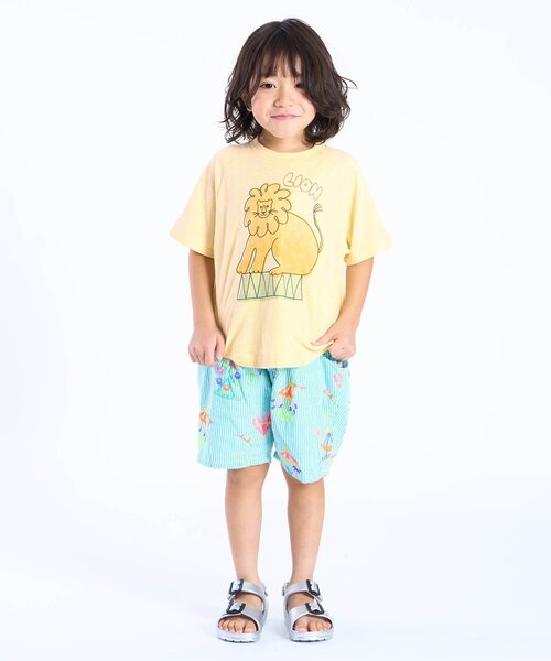 BIT'Z(ビッツ)の「動物プリント半袖Tシャツ(Tシャツ/カットソー・キッズ・サーモンピンク/ライム/イエロー/サックスブルー・120/110/100/95/90/80)」の11枚目の写真