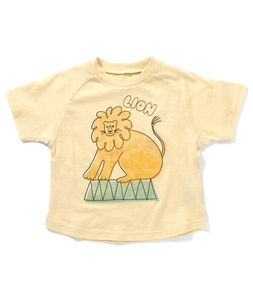 BIT'Z(ビッツ)の「動物プリント半袖Tシャツ(Tシャツ/カットソー・キッズ・サーモンピンク/ライム/イエロー/サックスブルー・120/110/100/95/90/80)」の10枚目の写真