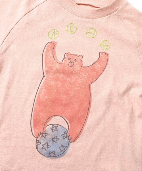 BIT'Z(ビッツ)の「動物プリント半袖Tシャツ(Tシャツ/カットソー・キッズ・サーモンピンク/ライム/イエロー/サックスブルー・120/110/100/95/90/80)」の15枚目の写真