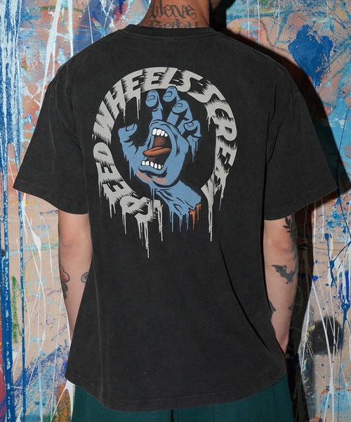SANTA CRUZ(サンタクルーズ)の「【ムラサキスポーツ限定】SANTA CRUZ サンタクルーズ 半袖 Tシャツ TAGGED SPEED WHEELS SS T 502263404(Tシャツ/カットソー・メンズ・ブラック・XL/L/M)」の1枚目の写真