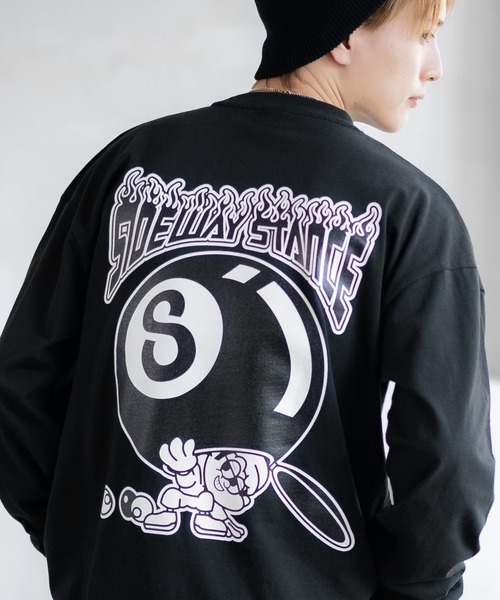 En serio TOKYO（エンソリオトーキョー）の「【SIDEWAYSTANCE】Sボール長袖Tシャツ 70423（Tシャツ/カットソー・メンズ・ホワイト/ブラック・SMALL/MEDIUM/LARGE/X-LARGE）」の2枚目の写真