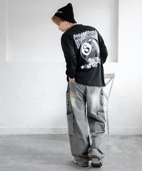 En serio TOKYO（エンソリオトーキョー）の「【SIDEWAYSTANCE】Sボール長袖Tシャツ 70423（Tシャツ/カットソー・メンズ・ホワイト/ブラック・SMALL/MEDIUM/LARGE/X-LARGE）」の13枚目の写真
