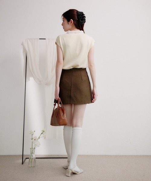fupel(フぺル)の「organdy ribbon knit tops / オーガンジーリボンニットトップス(ニット/セーター・レディース・ブラック/アイボリー・FREE)」の19枚目の写真