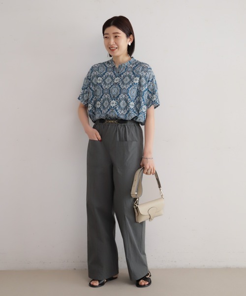 NOMBRE IMPAIR(ノンブルアンペール)の「ソフト綿ナイロン ビット付キギャザーパンツ(その他パンツ・レディース・グレー/オレンジ・FREE)」の11枚目の写真