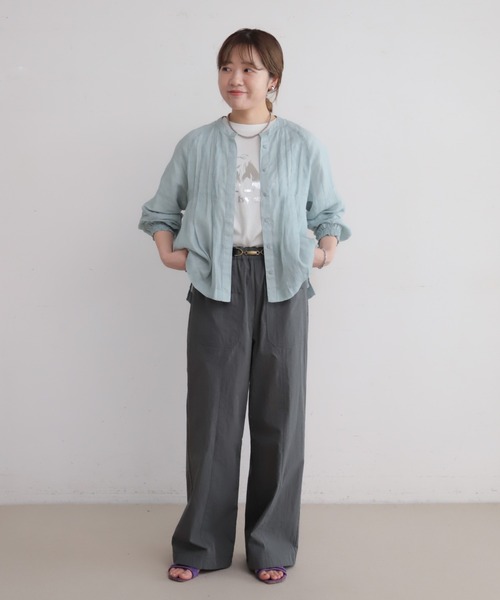 NOMBRE IMPAIR(ノンブルアンペール)の「ソフト綿ナイロン ビット付キギャザーパンツ(その他パンツ・レディース・グレー/オレンジ・FREE)」の18枚目の写真