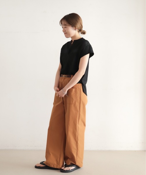 NOMBRE IMPAIR(ノンブルアンペール)の「ソフト綿ナイロン ビット付キギャザーパンツ(その他パンツ・レディース・グレー/オレンジ・FREE)」の10枚目の写真