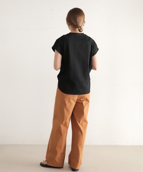 NOMBRE IMPAIR(ノンブルアンペール)の「ソフト綿ナイロン ビット付キギャザーパンツ(その他パンツ・レディース・グレー/オレンジ・FREE)」の8枚目の写真