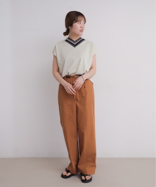 ソフト綿ナイロン ビット付キギャザーパンツ | NOMBRE IMPAIR