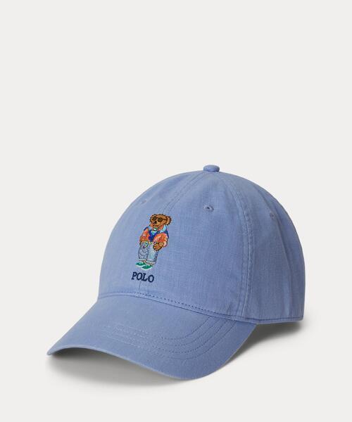 POLO RALPH LAUREN(ポロ ラルフ ローレン)の「Polo ベア リネン ボール キャップ(キャップ・メンズ・ブルー・ONE)」の1枚目の写真