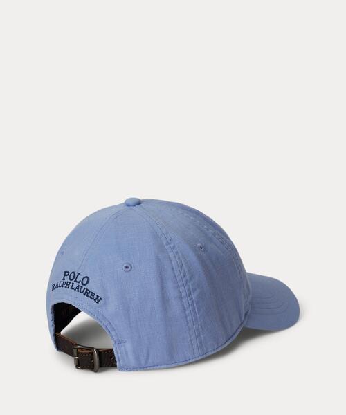 POLO RALPH LAUREN(ポロ ラルフ ローレン)の「Polo ベア リネン ボール キャップ(キャップ・メンズ・ブルー・ONE)」の4枚目の写真