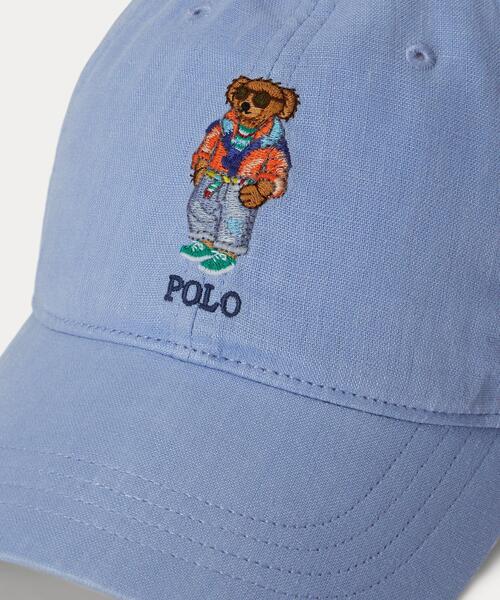 POLO RALPH LAUREN(ポロ ラルフ ローレン)の「Polo ベア リネン ボール キャップ(キャップ・メンズ・ブルー・ONE)」の3枚目の写真