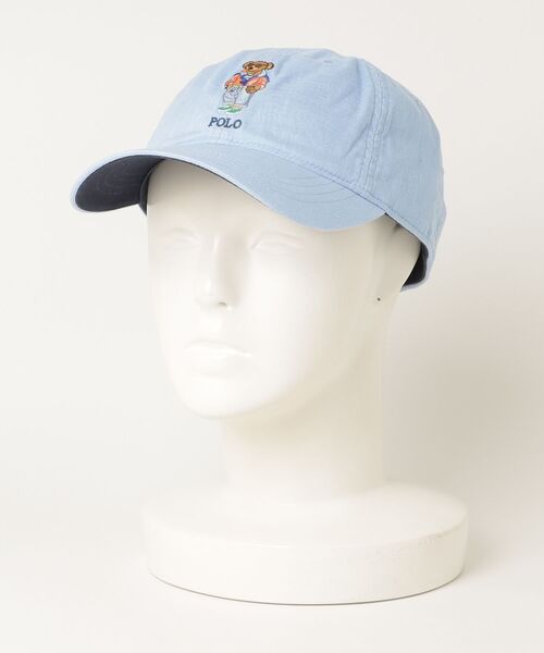 POLO RALPH LAUREN(ポロ ラルフ ローレン)の「Polo ベア リネン ボール キャップ(キャップ・メンズ・ブルー・ONE)」の2枚目の写真