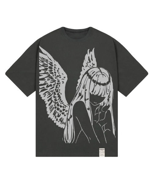 GRAVER（グレーバー）の「[ユニセックス]HALO 半袖Tシャツ_4色（Tシャツ/カットソー・レディース・ホワイト/チャコールグレー/ブラック/サンドベージュ・SMALL/MEDIUM/LARGE）」の12枚目の写真