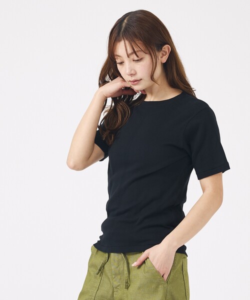 MILLER(ミラー)の「【Robert P.Miller/ロバートピーミラー】パネルリブクルーネックTシャツ(Tシャツ/カットソー・レディース・ブラック系その他/グレー/グレー系その他/ブラック・フリー)」の20枚目の写真