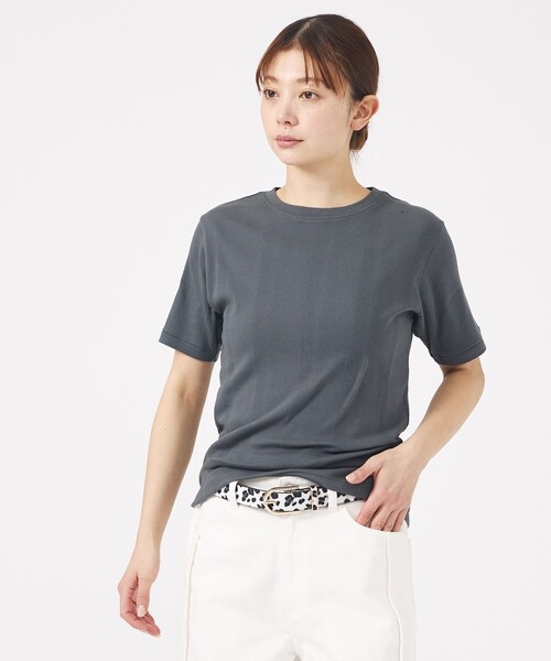 MILLER(ミラー)の「【Robert P.Miller/ロバートピーミラー】パネルリブクルーネックTシャツ(Tシャツ/カットソー・レディース・ブラック系その他/グレー/グレー系その他/ブラック・フリー)」の15枚目の写真