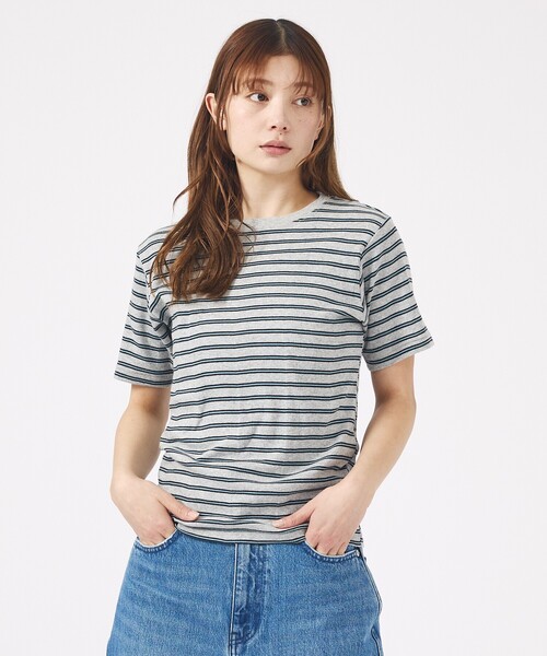 MILLER(ミラー)の「【Robert P.Miller/ロバートピーミラー】パネルリブクルーネックTシャツ(Tシャツ/カットソー・レディース・ブラック系その他/グレー/グレー系その他/ブラック・フリー)」の10枚目の写真