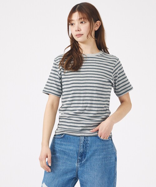 MILLER(ミラー)の「【Robert P.Miller/ロバートピーミラー】パネルリブクルーネックTシャツ(Tシャツ/カットソー・レディース・ブラック系その他/グレー/グレー系その他/ブラック・フリー)」の9枚目の写真