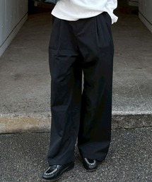 Chikashitsu + | 【Chikashitsu +】2 tuck straight slacks / 【チカシツプラス】2タックストレートスラックス(スラックス)