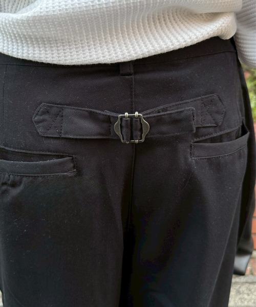 Chikashitsu +(チカシツプラス)の「【Chikashitsu +】2 tuck straight slacks / 【チカシツプラス】2タックストレートスラックス(スラックス・メンズ・ブラック・L/M/S)」の8枚目の写真