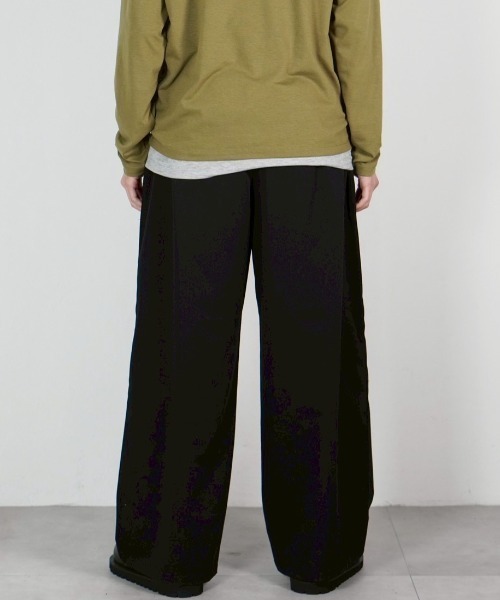 Chikashitsu +(チカシツプラス)の「【Chikashitsu +】2 tuck straight slacks / 【チカシツプラス】2タックストレートスラックス(スラックス・メンズ・ブラック・L/M/S)」の15枚目の写真