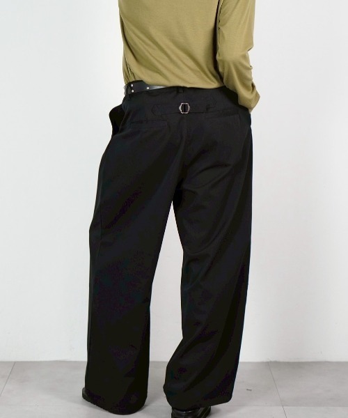 Chikashitsu +(チカシツプラス)の「【Chikashitsu +】2 tuck straight slacks / 【チカシツプラス】2タックストレートスラックス(スラックス・メンズ・ブラック・L/M/S)」の14枚目の写真