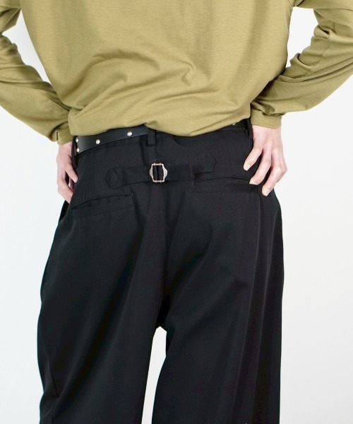 Chikashitsu +(チカシツプラス)の「【Chikashitsu +】2 tuck straight slacks / 【チカシツプラス】2タックストレートスラックス(スラックス・メンズ・ブラック・L/M/S)」の20枚目の写真