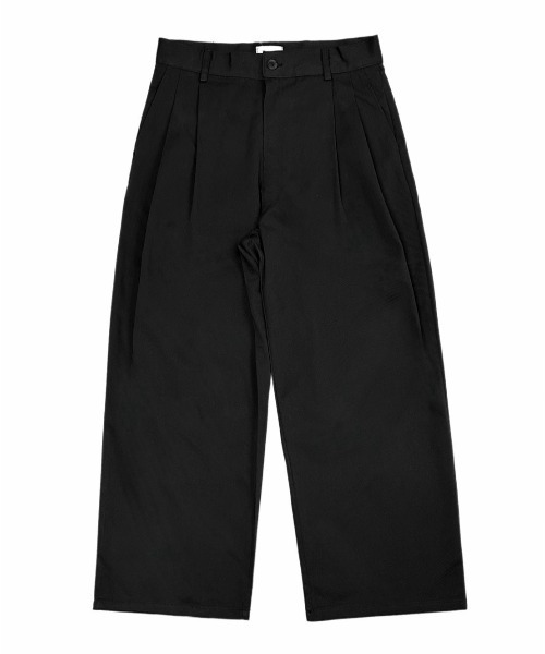 Chikashitsu +(チカシツプラス)の「【Chikashitsu +】2 tuck straight slacks / 【チカシツプラス】2タックストレートスラックス(スラックス・メンズ・ブラック・L/M/S)」の22枚目の写真