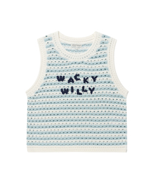Wacky WiLLy | ウィメンズニットクロシェベストスカイブルー(ニット/セーター)