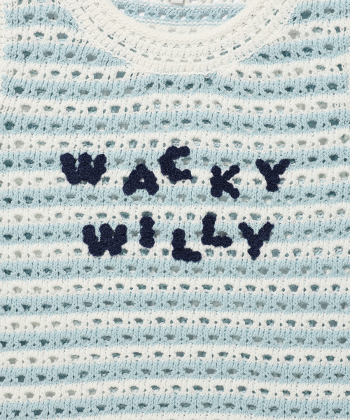 Wacky WiLLy(ワッキーウィリー)の「ウィメンズニットクロシェベストスカイブルー(ニット/セーター・レディース・その他・F)」の5枚目の写真