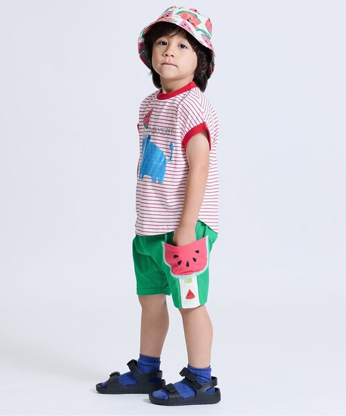 BIT'Z（ビッツ）の「【接触冷感】バナナ&スイカポケットハーフパンツ（その他パンツ・キッズ・イエロー/グリーン・80/90/95/100/110/120）」の3枚目の写真