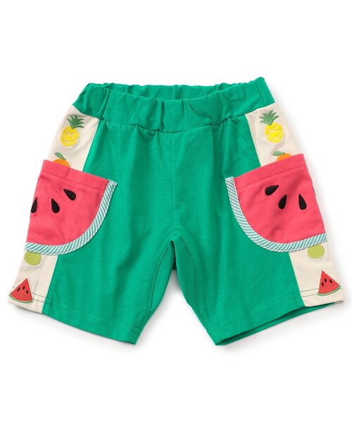BIT'Z（ビッツ）の「【接触冷感】バナナ&スイカポケットハーフパンツ（その他パンツ・キッズ・イエロー/グリーン・80/90/95/100/110/120）」の4枚目の写真