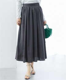 ヴィンテージサテンプリーツロングスカート