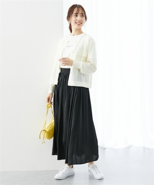 7days Life Styling(セブンデイズライフスタイリング)の「ヴィンテージサテンプリーツロングスカート(スカート・レディース・ブラック/グレー・3L/LL/L/M)」の6枚目の写真