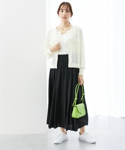 7days Life Styling(セブンデイズライフスタイリング)の「ヴィンテージサテンプリーツロングスカート(スカート・レディース・ブラック/グレー・3L/LL/L/M)」の7枚目の写真