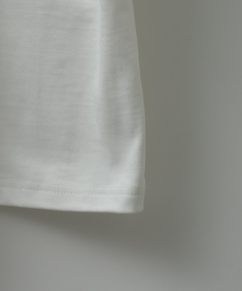 ELLUV(エルブ)の「【ELLUV/エルヴ】ファインコットンスムース ファイヤーマンバックル 半袖 ヘンリーネックTシャツ/接触冷感 UVカット(Tシャツ/カットソー・メンズ・ブラック/ホワイト・S/M/L)」の14枚目の写真