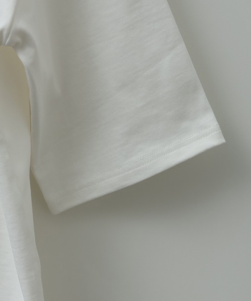 ELLUV(エルブ)の「【ELLUV/エルヴ】ファインコットンスムース ファイヤーマンバックル 半袖 ヘンリーネックTシャツ/接触冷感 UVカット(Tシャツ/カットソー・メンズ・ブラック/ホワイト・S/M/L)」の13枚目の写真