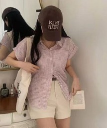 ゆるシルエットグラフチェック半袖シャツ