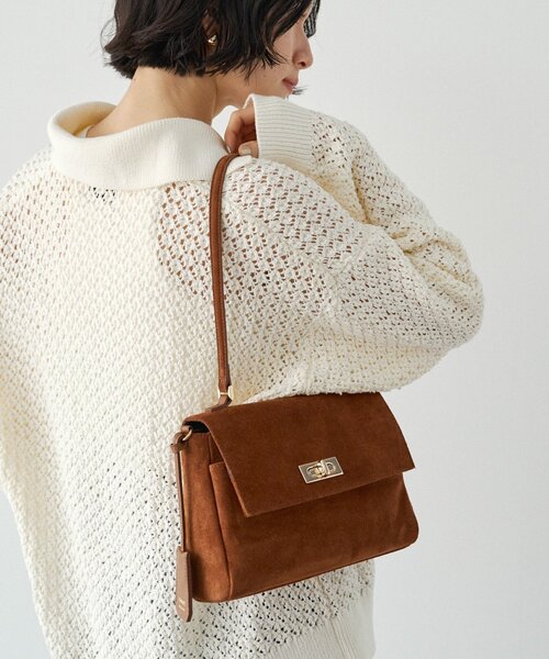 russet（ラシット）の「スエードフラップミニトートバッグ（トートバッグ・レディース・ダークブラウン/ブラウン/グレー・FREE）」の3枚目の写真