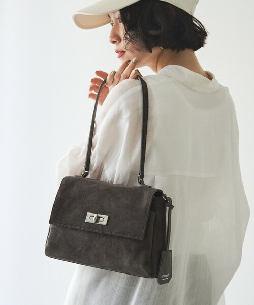 russet（ラシット）の「スエードフラップミニトートバッグ（トートバッグ・レディース・ダークブラウン/ブラウン/グレー・FREE）」の2枚目の写真
