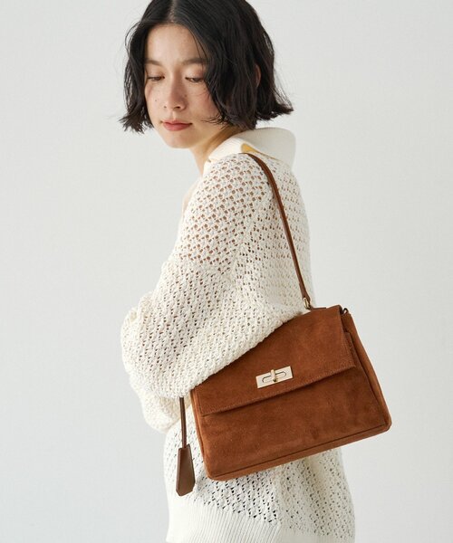 russet（ラシット）の「スエードフラップミニトートバッグ（トートバッグ・レディース・ダークブラウン/ブラウン/グレー・FREE）」の13枚目の写真