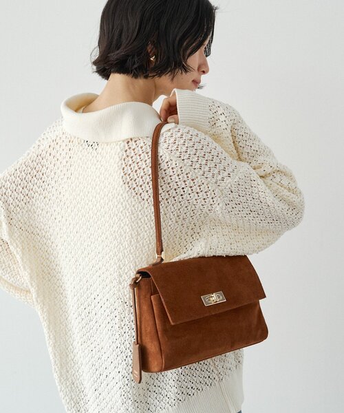 russet（ラシット）の「スエードフラップミニトートバッグ（トートバッグ・レディース・ダークブラウン/ブラウン/グレー・FREE）」の11枚目の写真