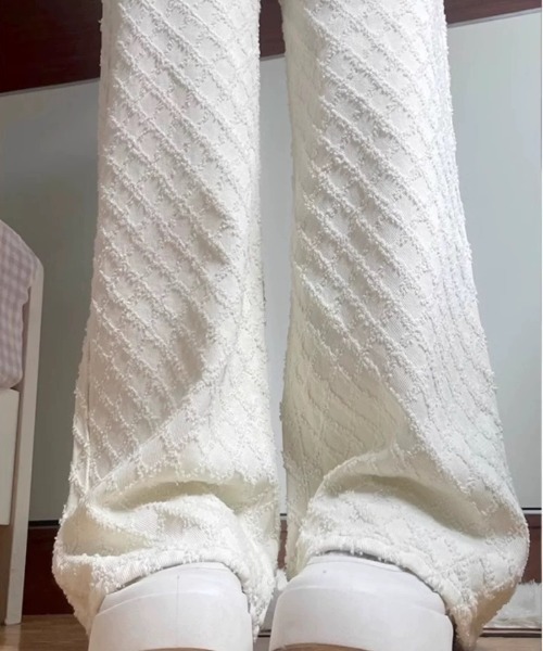 ampm(エーエムピーエム)の「ジャガードチェックイージーワイドパンツ(その他パンツ・レディース・ホワイト・L/M)」の20枚目の写真