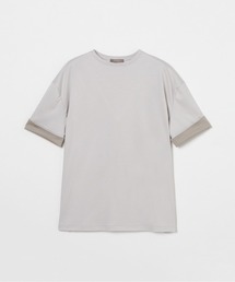 HELIOPOLE | COTTON CONTRAST CUFF TEE(Tシャツ/カットソー)