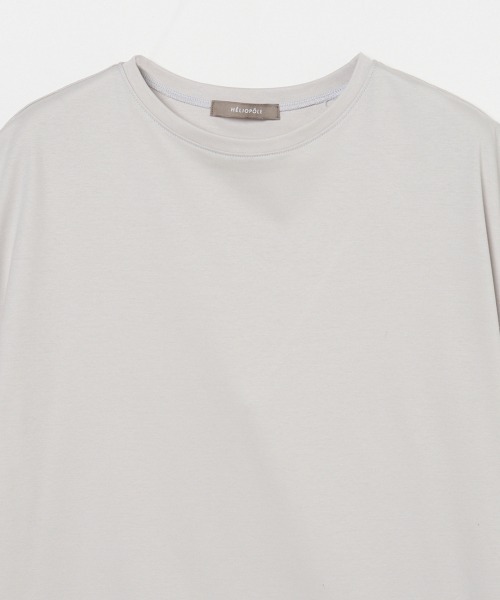 HELIOPOLE(エリオポール)の「COTTON CONTRAST CUFF TEE(Tシャツ/カットソー・レディース・ダークグリーン/ライトグレー・38)」の5枚目の写真