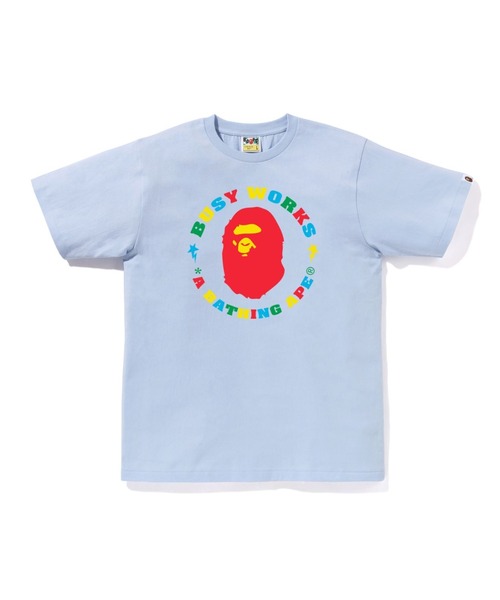 A BATHING APE（アベイシングエイプ）の「COLORS BUSY WORKS STA TEE（Tシャツ/カットソー・メンズ・ブラック/サックスブルー/ホワイト・XX-LARGE/SMALL/LARGE/X-LARGE/XXX-LARGE/MEDIUM）」の3枚目の写真
