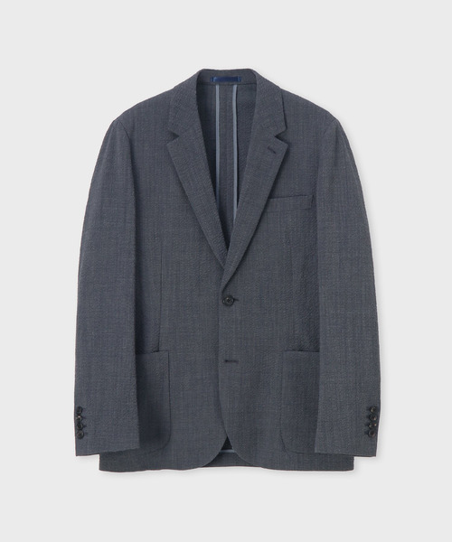 Paul Smith（ポールスミス）の「ウールサッカー ストレッチ シングル2B ジャケット / 163171 2321（テーラードジャケット・メンズ・ブルー/ダークグレー・SMALL/MEDIUM/LARGE/X-LARGE/M2/L2）」の2枚目の写真