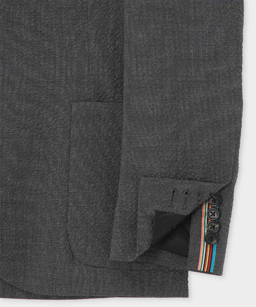 Paul Smith（ポールスミス）の「ウールサッカー ストレッチ シングル2B ジャケット / 163171 2321（テーラードジャケット・メンズ・ブルー/ダークグレー・SMALL/MEDIUM/LARGE/X-LARGE/M2/L2）」の4枚目の写真